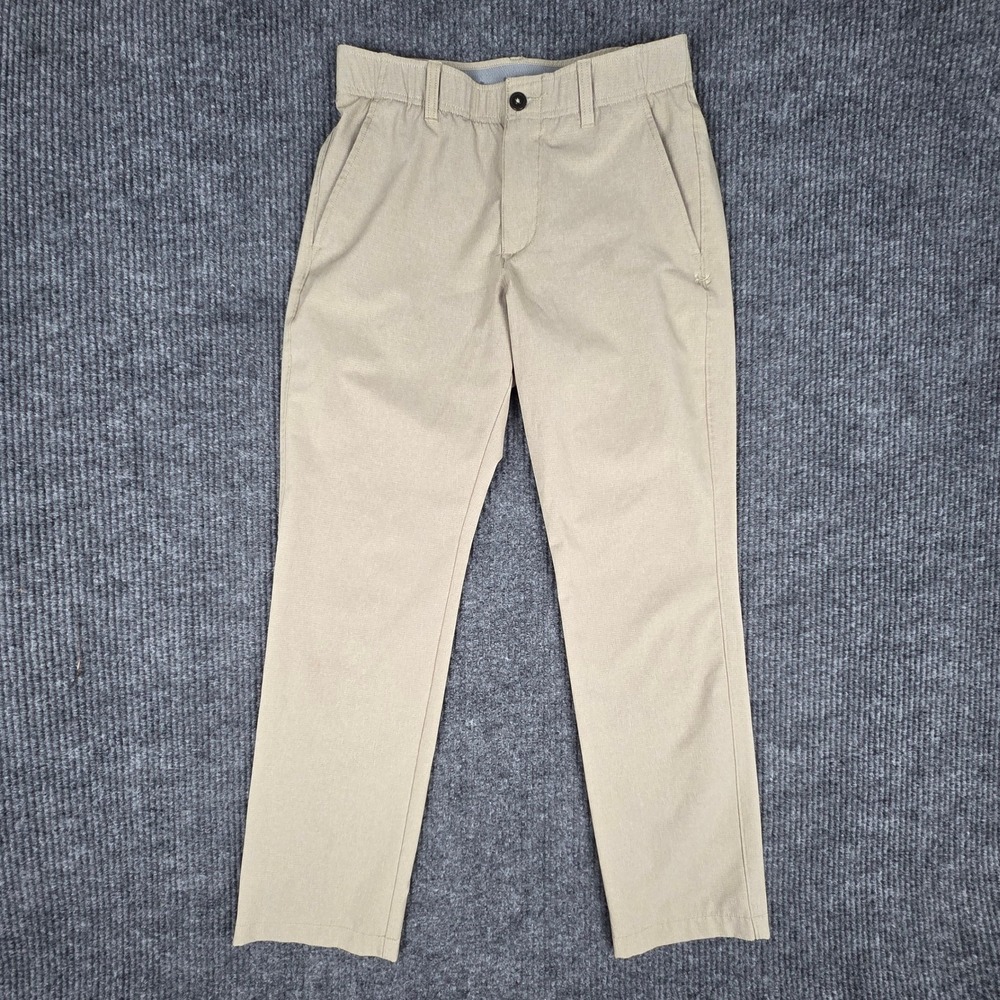 Under Armour Men's Khaki Flat Front Golf‎ Chino Pants Size 30x30 Polyester
